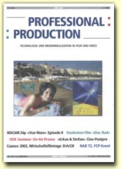 Eintrag in Professional Production 06/2002