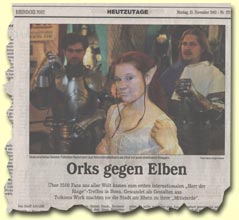 Bild von Kriegerherzen in der Rheinischen Post vom 25.11.2002